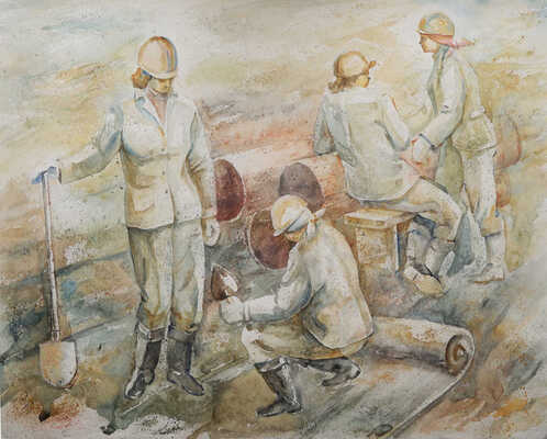 Потетюева Эльвира Лусегеновна. Маляры-метростроевцы 